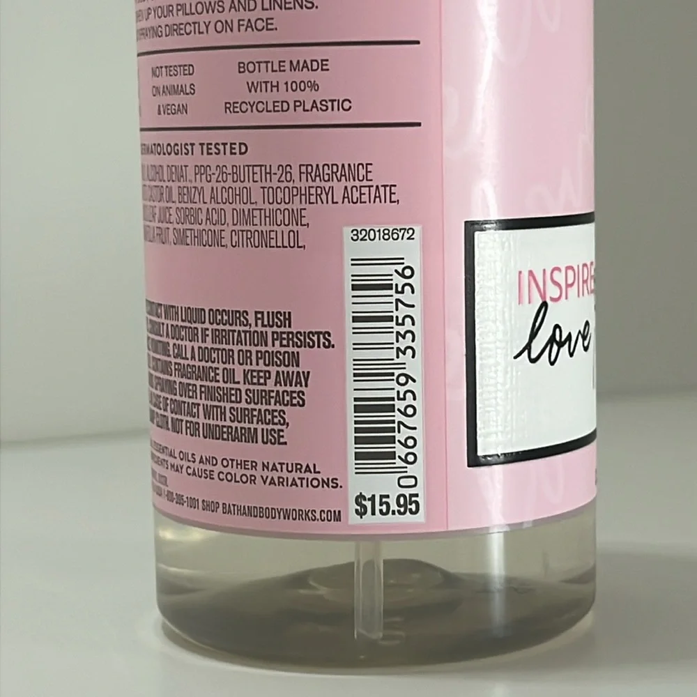 Rose & Vanilla Aromatherapy Essential Oil Mist